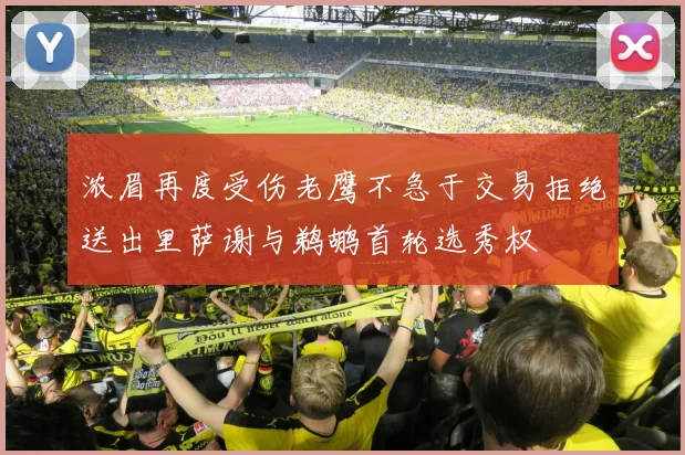 浓眉再度受伤老鹰不急于交易拒绝送出里萨谢与鹈鹕首轮选秀权